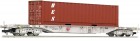 524602 Fleischmann 4 axle Flat car loaded with 40 container